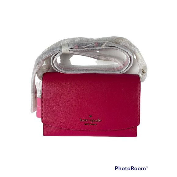 KATE SPADE Carson saffiano leather convertible pink ruby purse - Picture 5 of 14